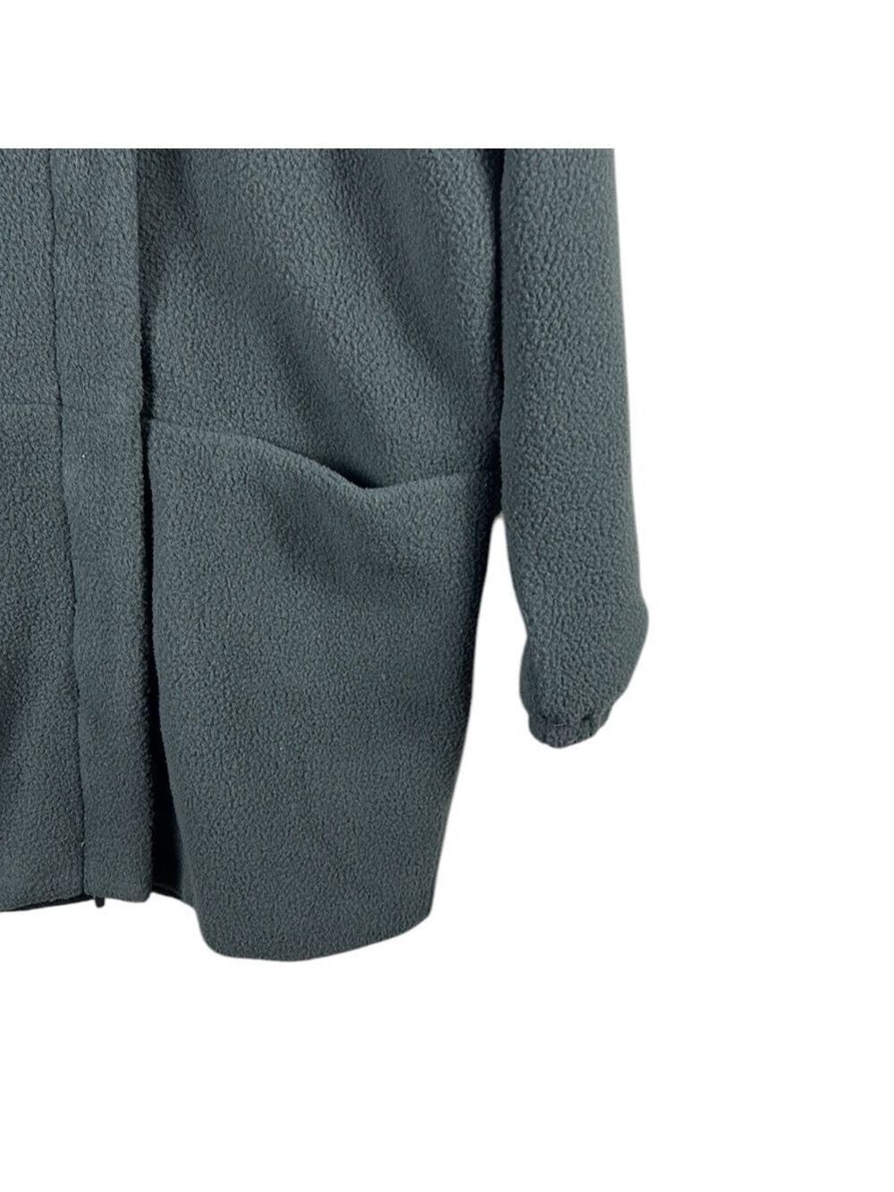 Fabletics Lennon Collarless Fleece Coat in Castle Rock Size L - Picture 9 of 9